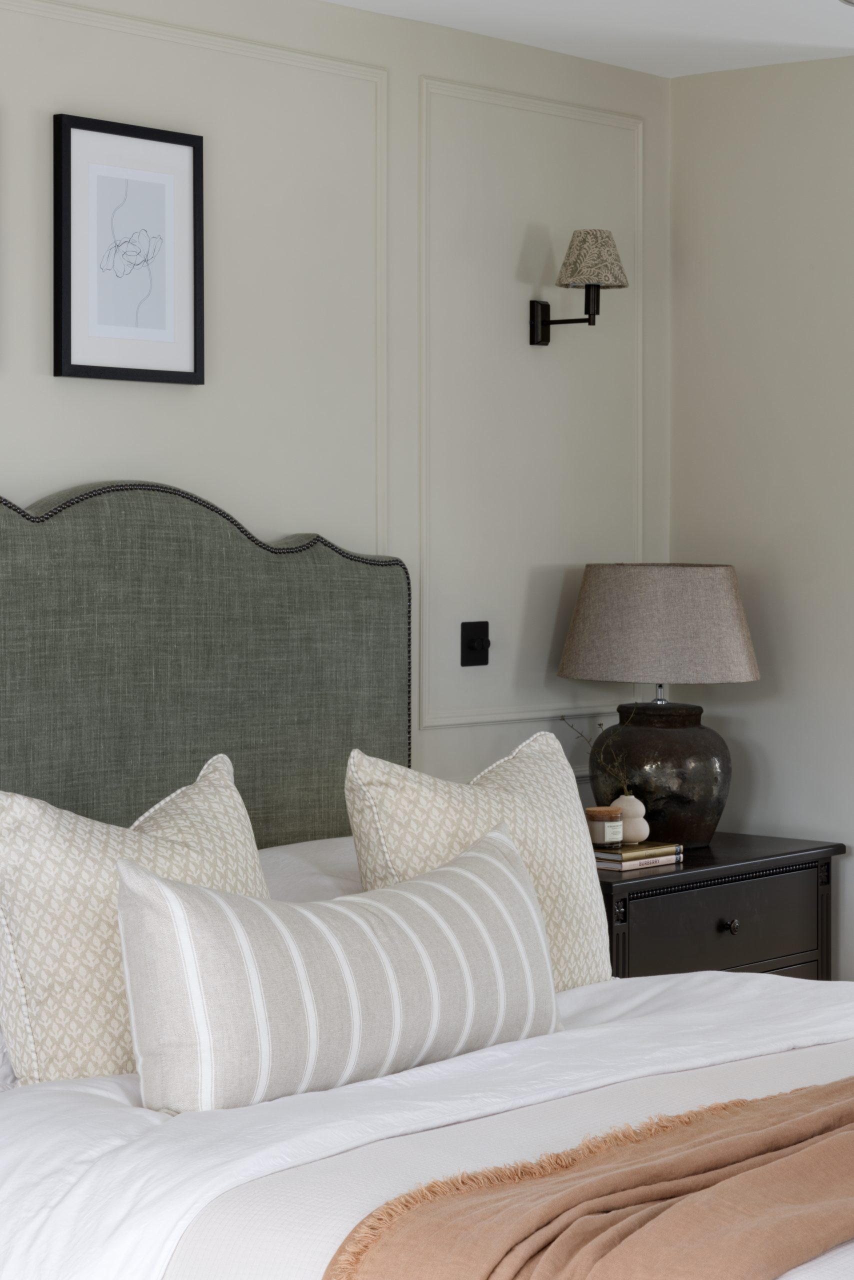 Matching cushions to bed design